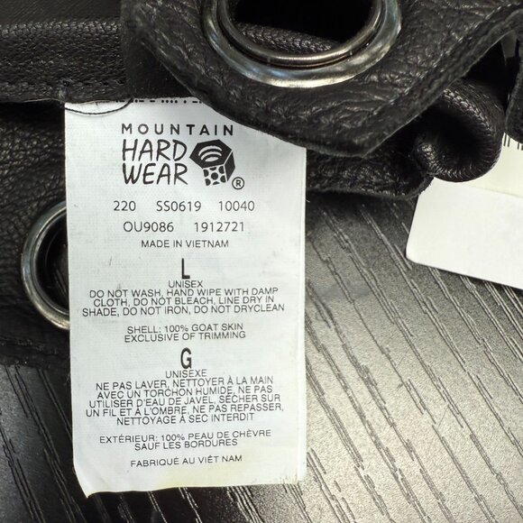 Mountain Hardwear FL Belay Gloves Unisex Large Leather Outdoor Climbing Yellow - Picture 7 of 7